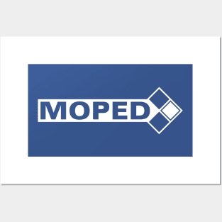 Moped Logo (white) Posters and Art